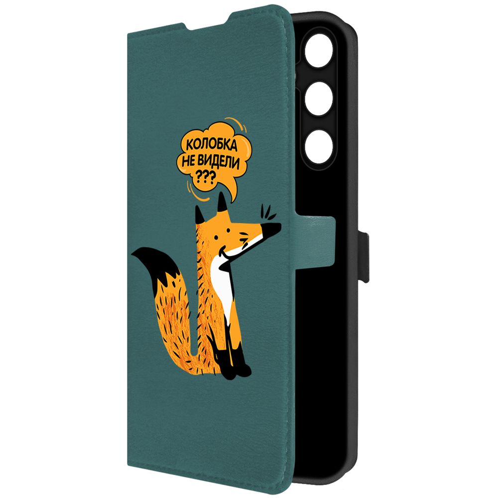 

Чехол-книжка Krutoff Eco Book для Samsung Galaxy A35 5G (A356) Лиса (зелёный опал), Зеленый