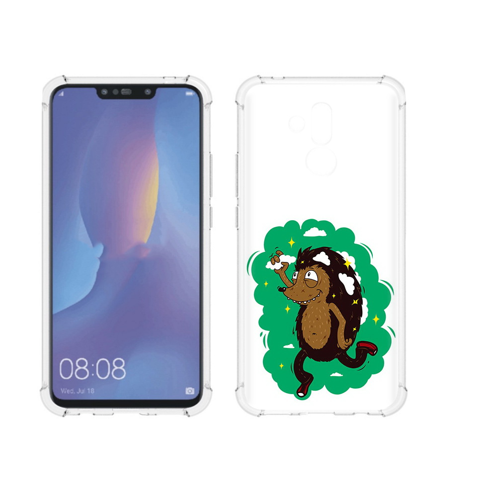 

Чехол MyPads Tocco для Huawei Mate 20 Lite Ежик в облаках (PT117828.66.77), Прозрачный, Tocco