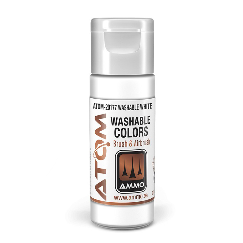

Акриловая краска Ammo Mig Atom Color Washable Белый White ATOM20177