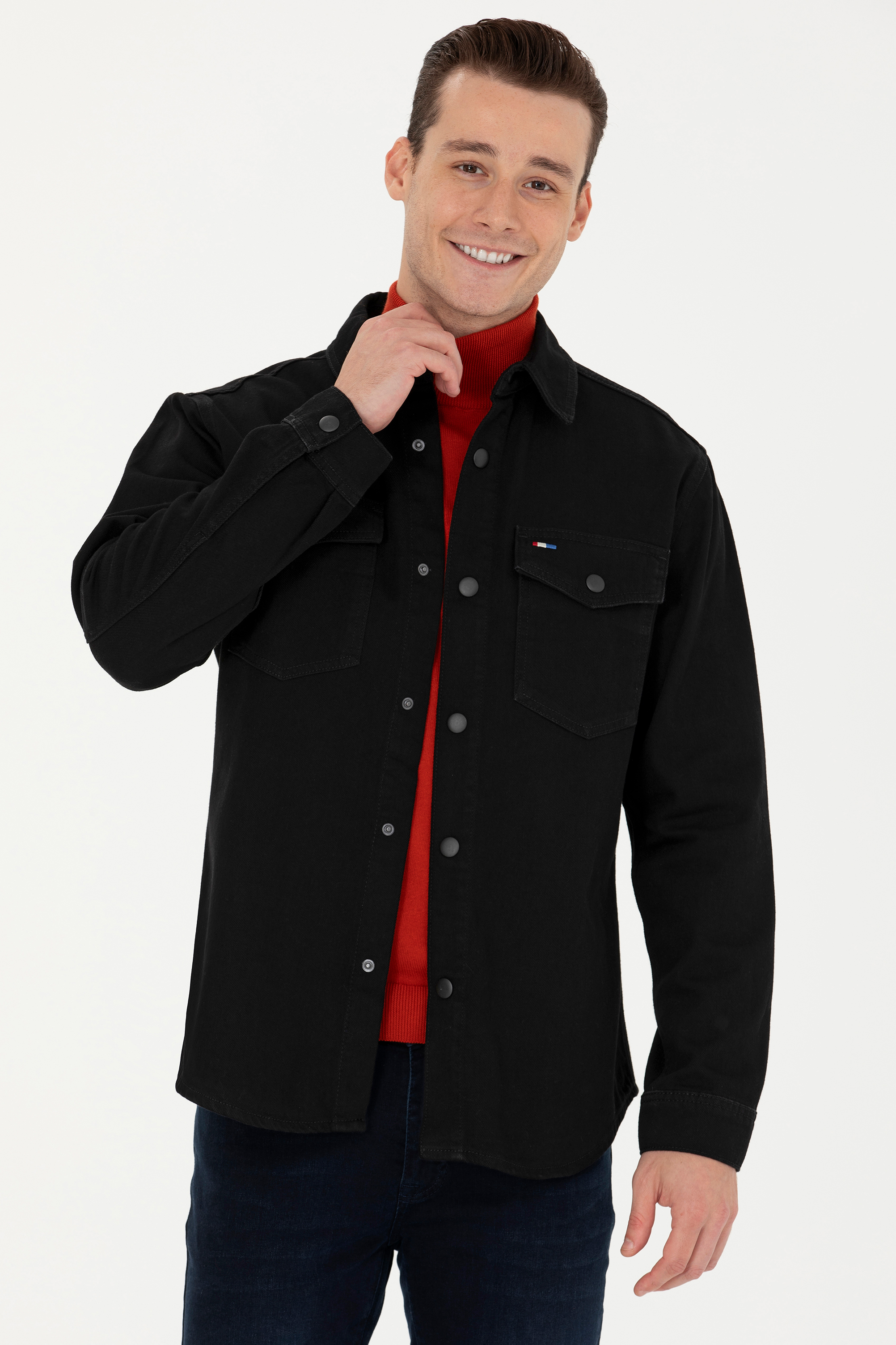 

Джинсовая куртка мужская US Polo G081SZ0770BONES черная XL, Черный, G081SZ0770BONES