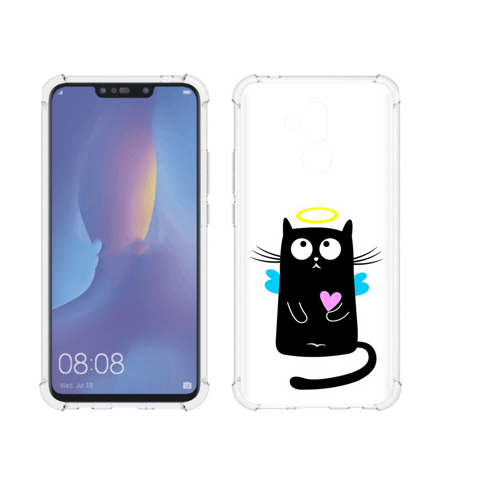 

Чехол MyPads Tocco для Huawei Mate 20 Lite Кот ангелок (PT117828.66.96), Прозрачный, Tocco