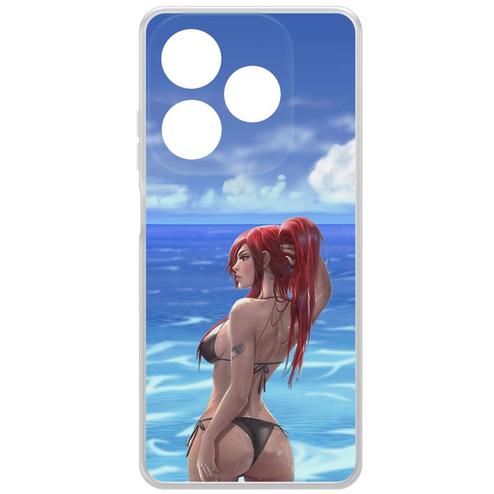 Чехол-накладка Krutoff Clear Case Купальник женский для INFINIX Smart 8 Pro