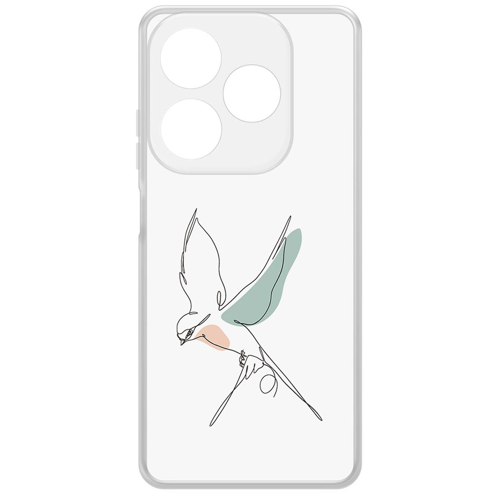 

Чехол-накладка Krutoff Clear Case Полет для INFINIX Smart 8 Pro, Прозрачный