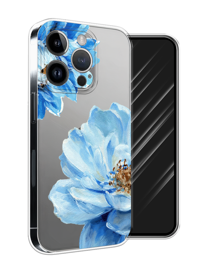 

Чехол Awog на Apple iPhone 15 Pro Max "Голубые клематисы", Голубой, 15850-1