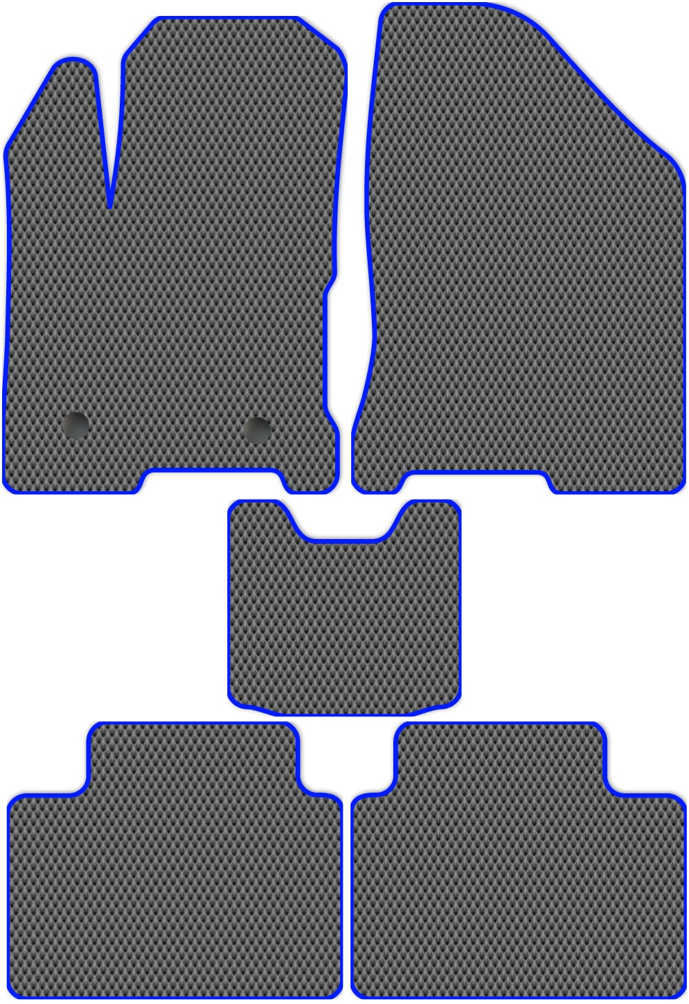 

Коврики ЭВА в салон для Лада Веста Кросс (SW) 2017 - Н.В., 5 шт. серый, синий кант, 3006-S5YLT-H