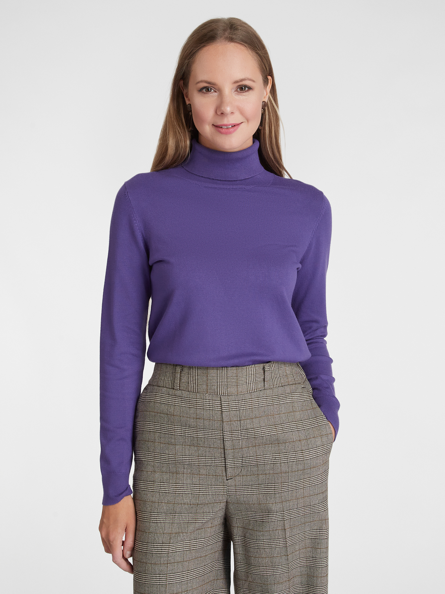 

Водолазка женская oodji 74412005-5B фиолетовая XL, Фиолетовый, 74412005-5B