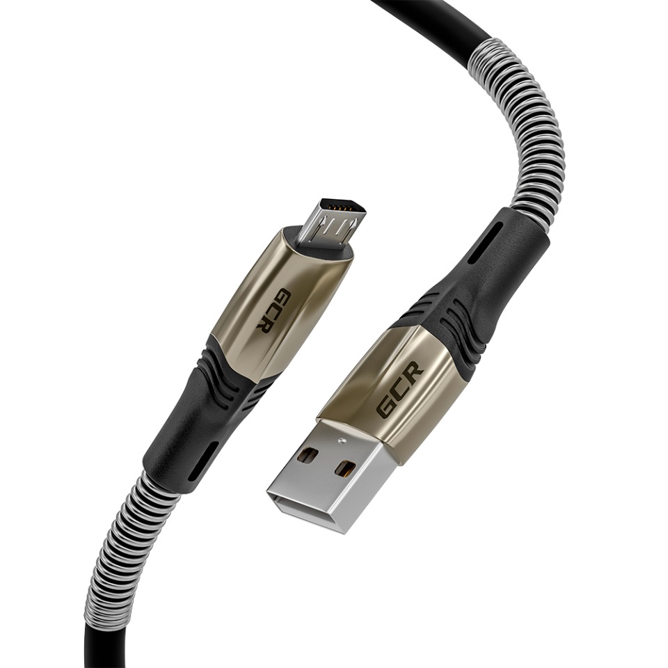 фото Кабель для смартфона gcr micro usb 1,2м для samsung xiaomi huawei быстрая зарядка