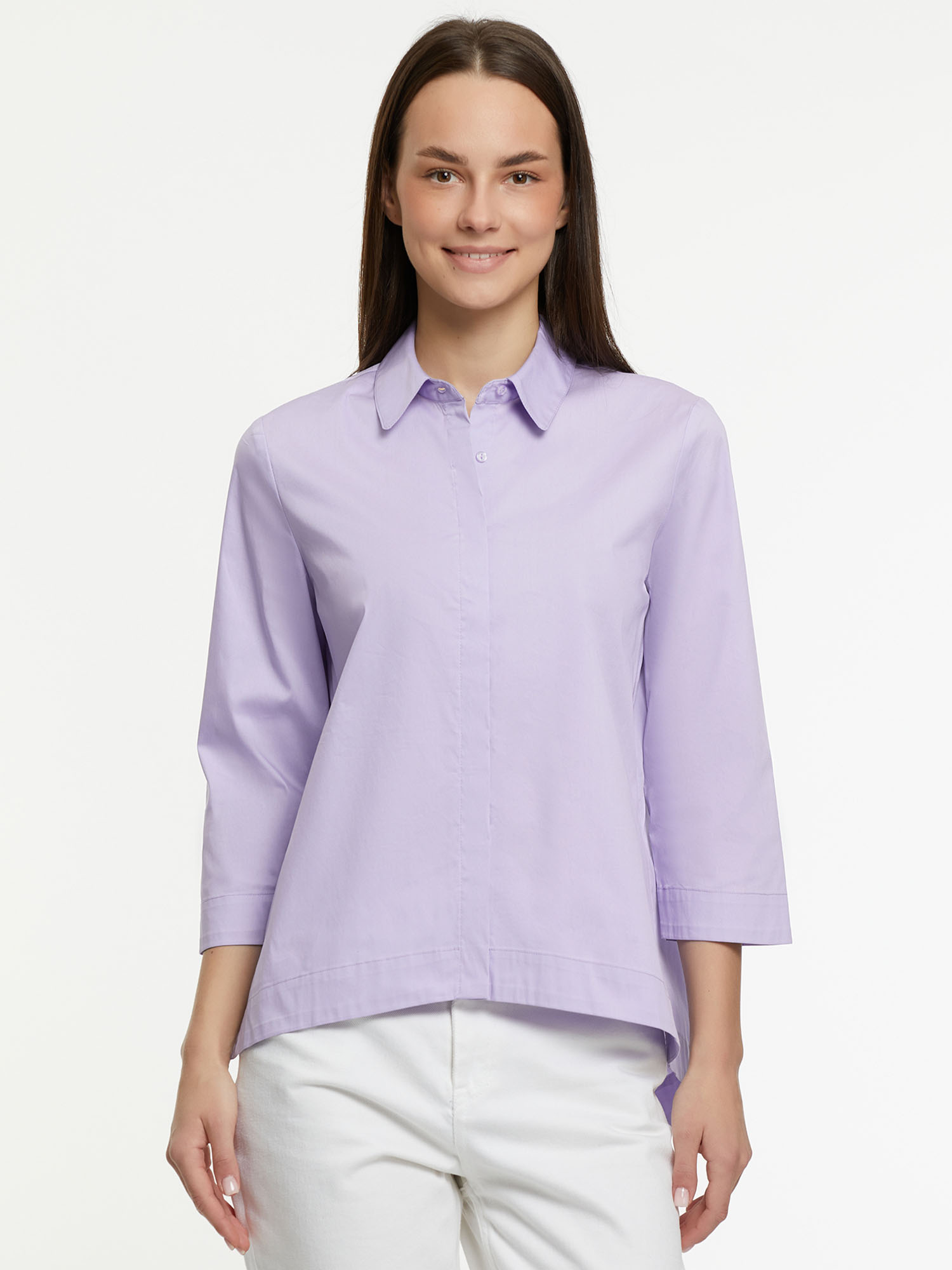 Рубашка женская oodji 13K11002-1B фиолетовая 40