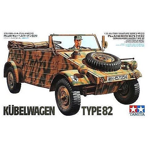 

Сборная модель Tamiya 1/35 Kubelwagen Type82 Немецкий военный автомобиль 35213