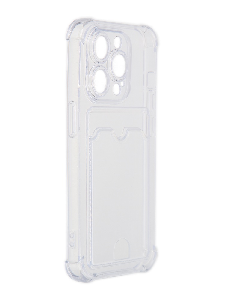 

Чехол DF для Apple iPhone 14 Pro Silicone с отделением для карты iCardCase-08, Прозрачный, APPLE iPhone 14 Pro