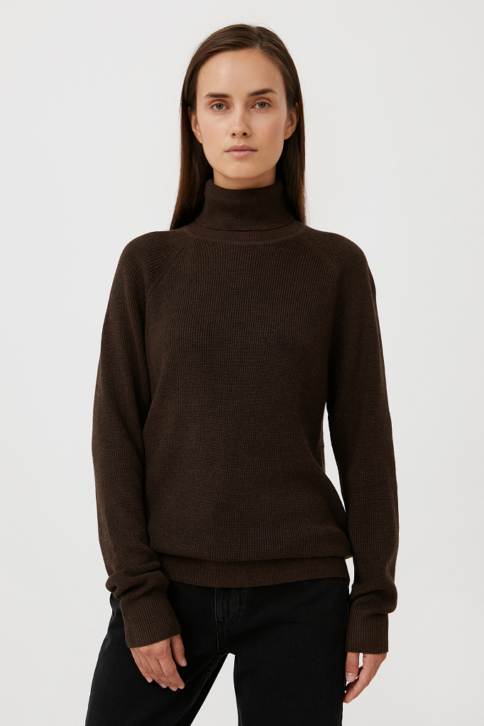 

Джемпер женский Finn Flare FAB11172 629 cacao 2XL, FAB11172