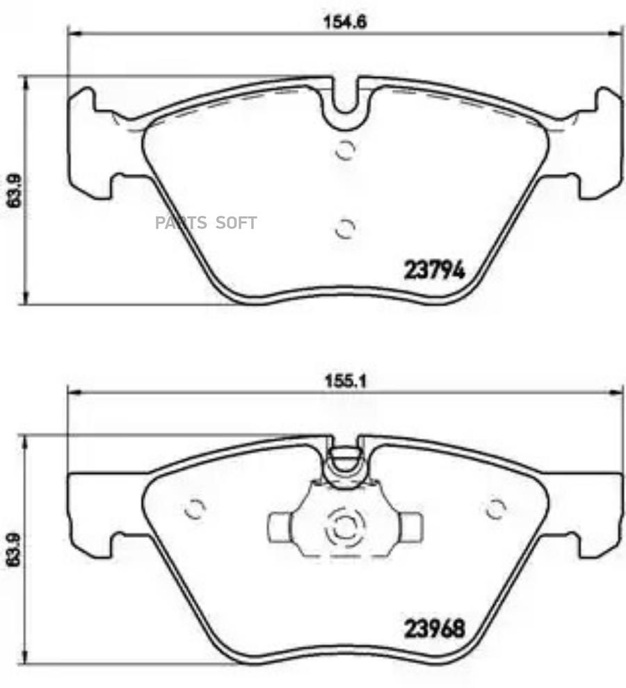 

Тормозные колодки brembo P06036