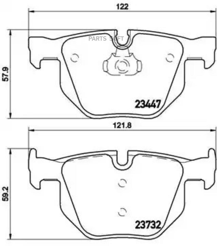 

Тормозные колодки brembo P06056