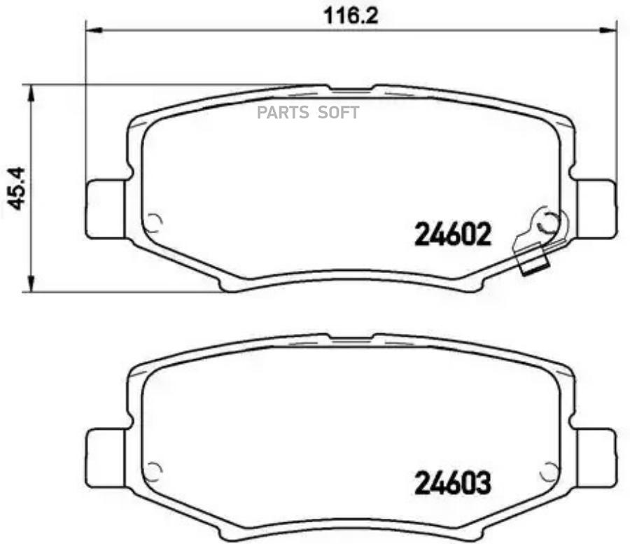 

Тормозные колодки brembo P18024