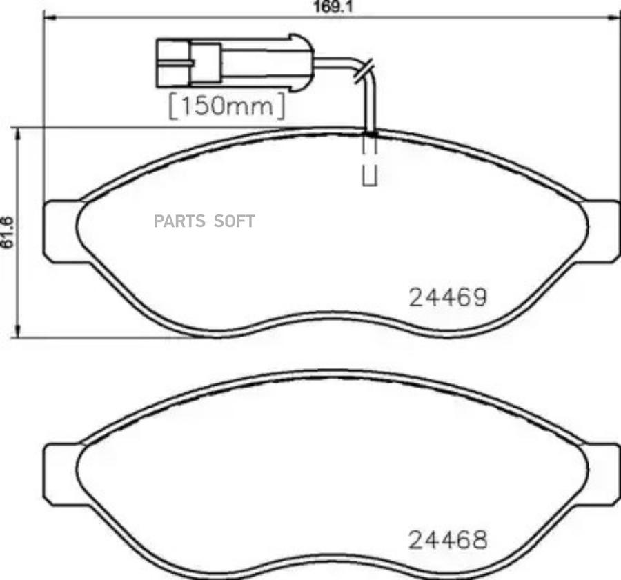 

Тормозные колодки brembo P23144