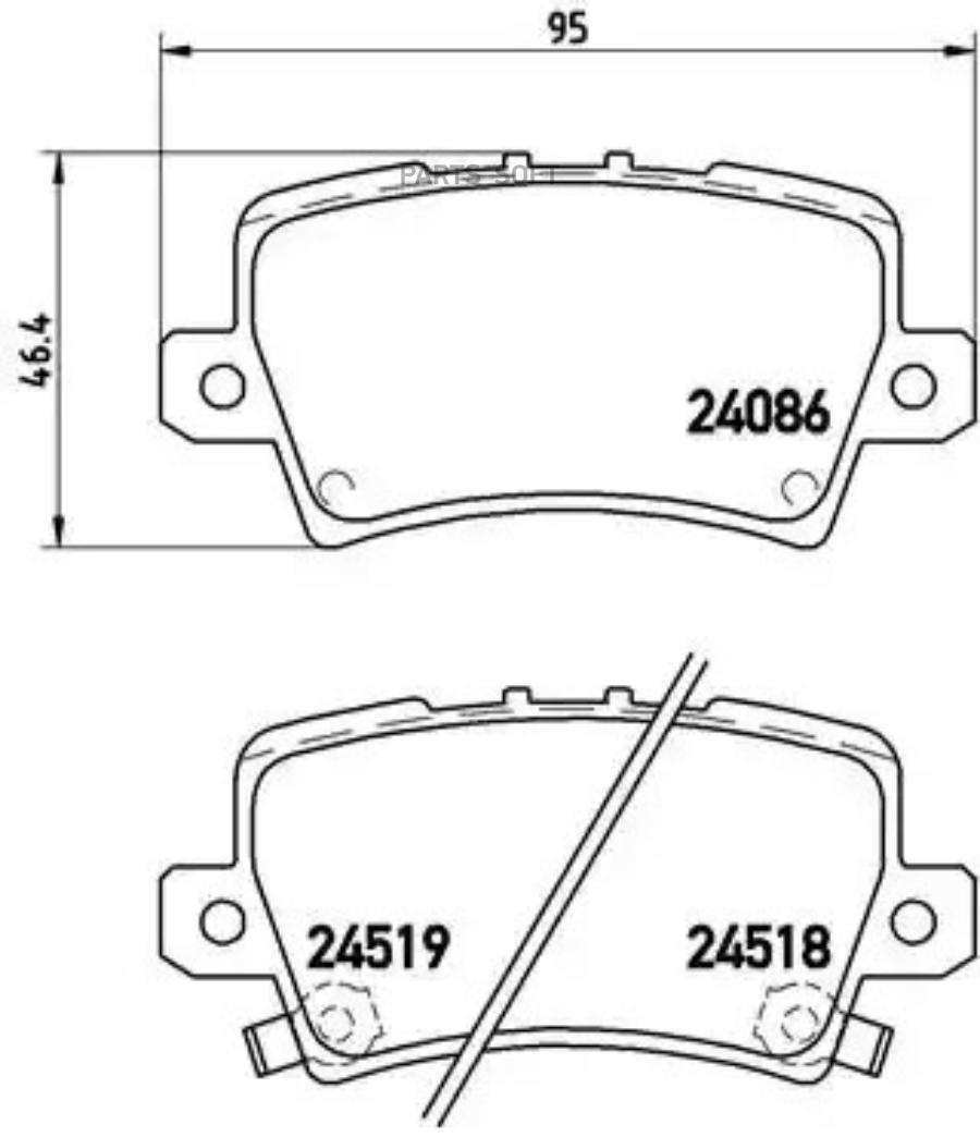 Тормозные колодки brembo P28038