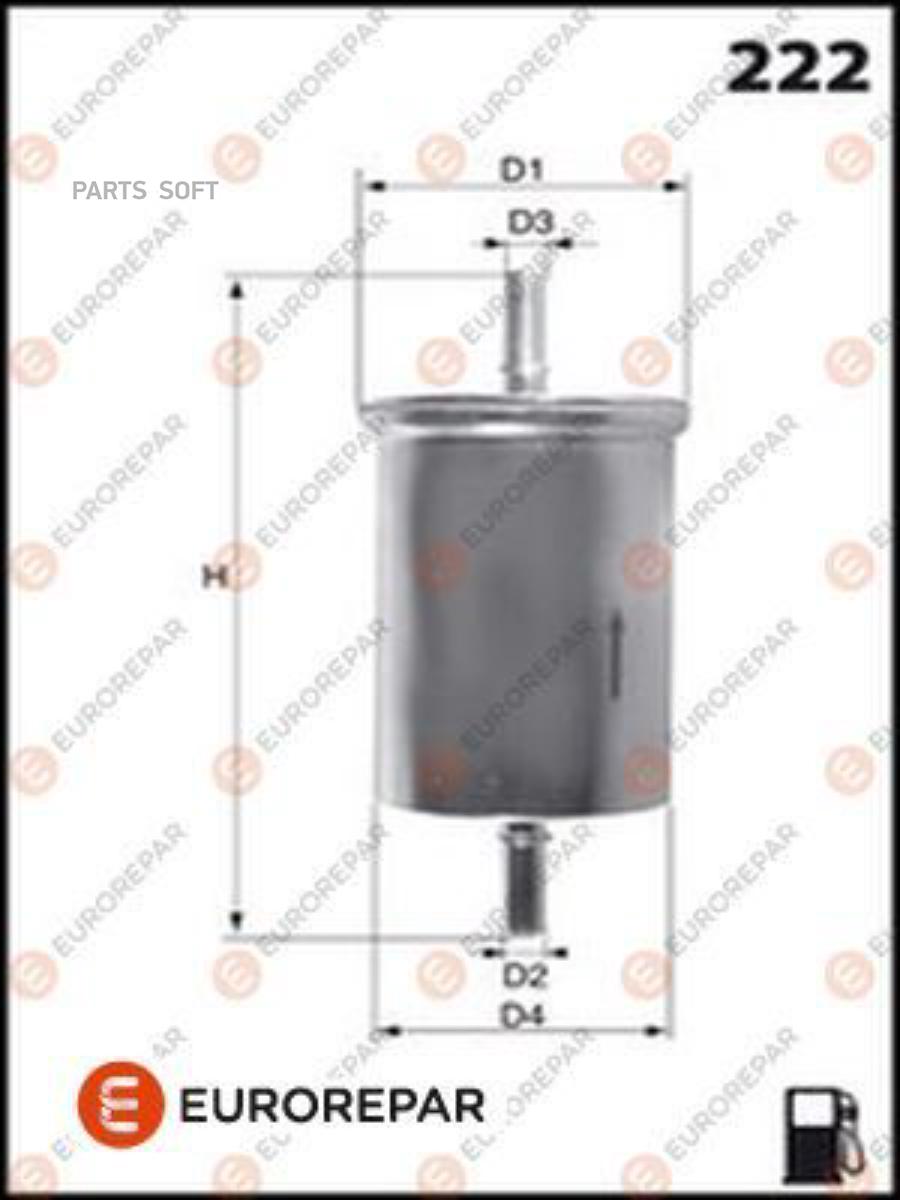 

EUROREPAR E145080 Фильтр топливный FORD FOCUS 1.4-2.0 -04/TRANSIT CONNECT 1.8 02- 1шт