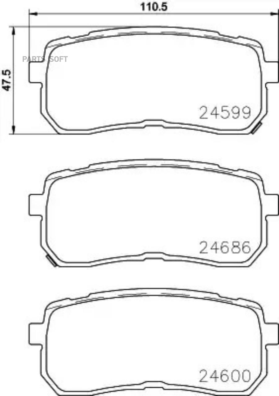 

Тормозные колодки brembo P30080