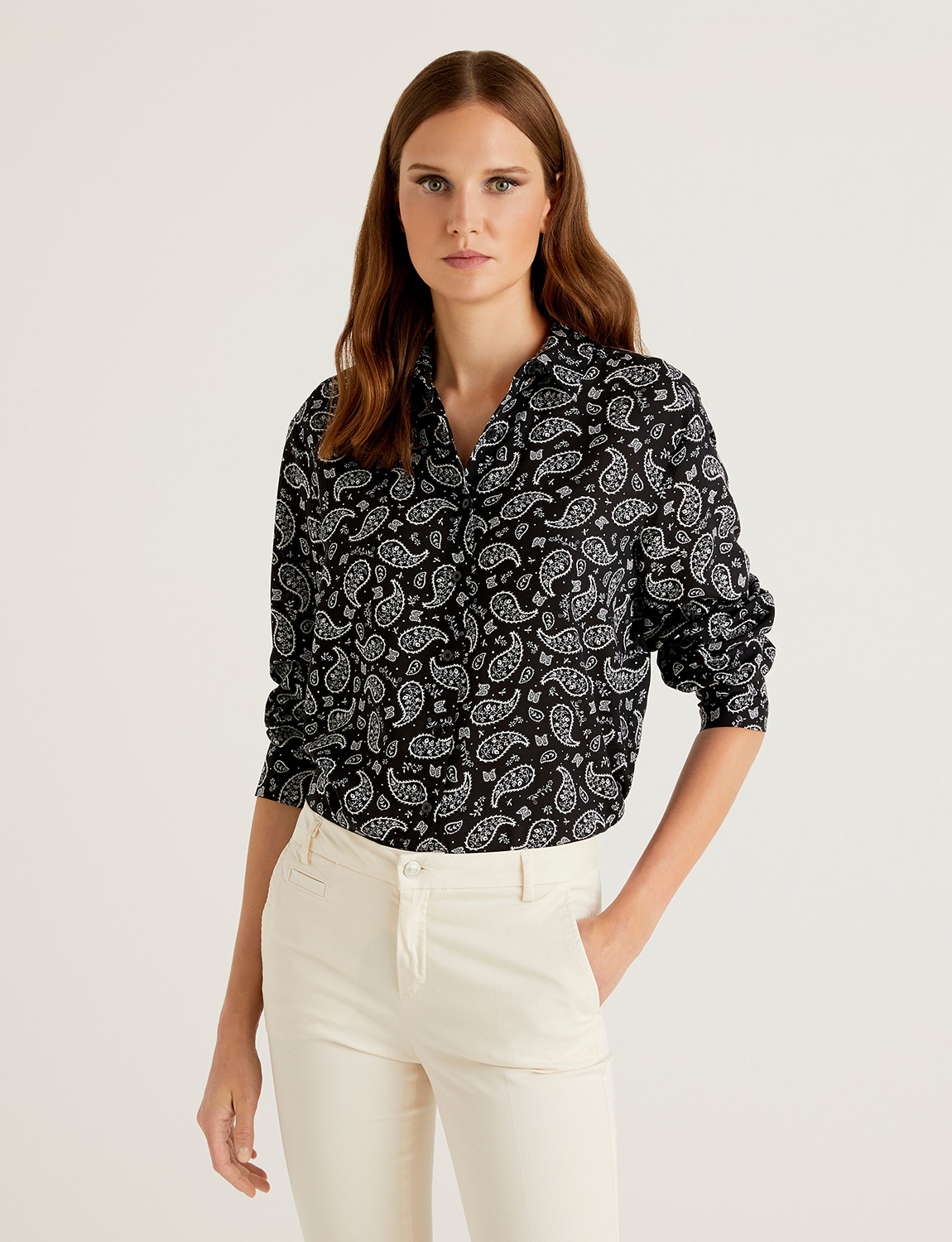 фото Рубашка женская united colors of benetton 21a_5uef5qd74 разноцветная xs
