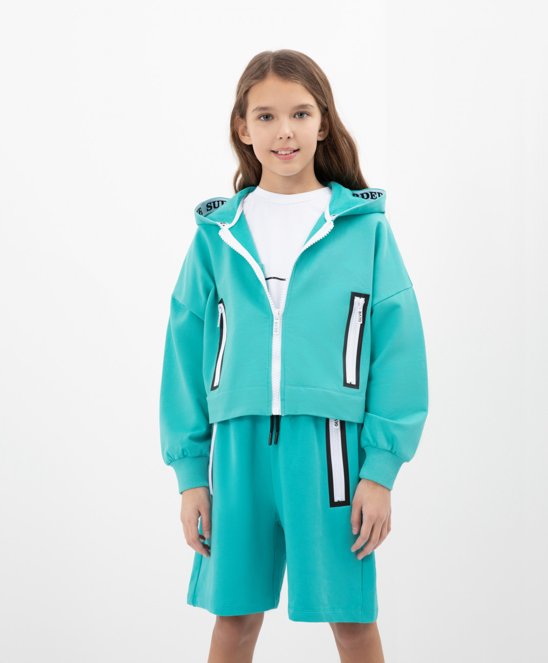 

Толстовка детская Gulliver 12209GJC1603 цв. голубой р. 140, Бирюзовый, 12209GJC1603