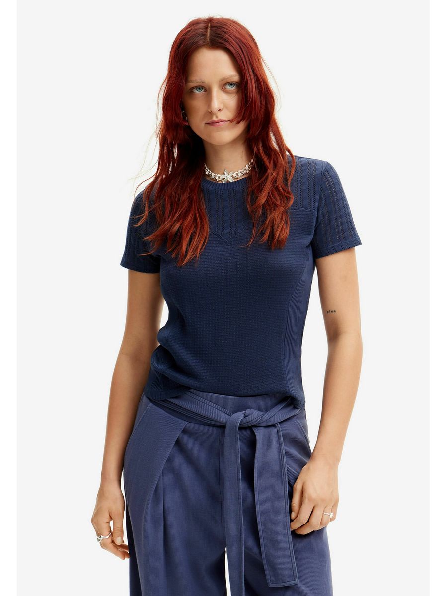 

Футболка женская Desigual DE121D13G синяя 2XS, Синий, DE121D13G