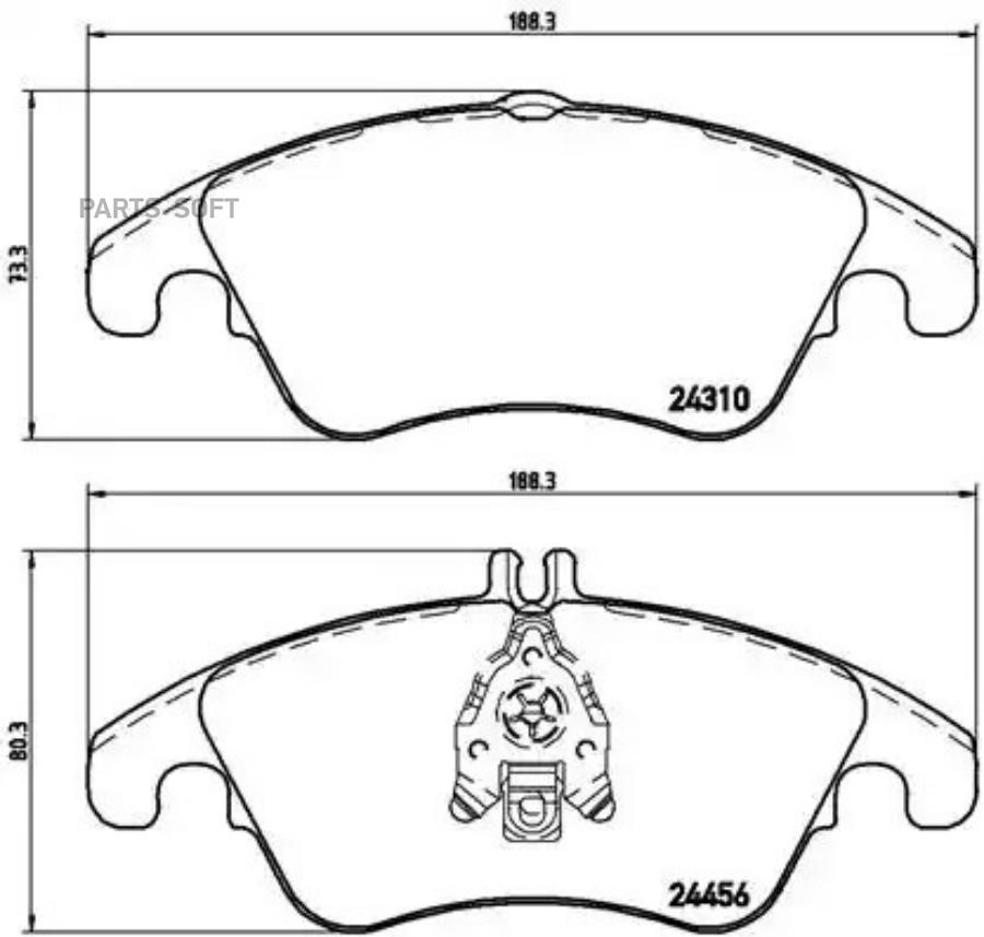 

Тормозные колодки brembo P50069