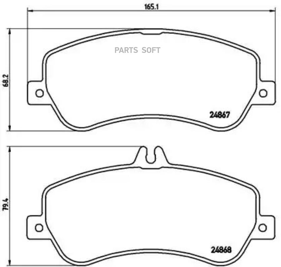 

Тормозные колодки brembo P50086