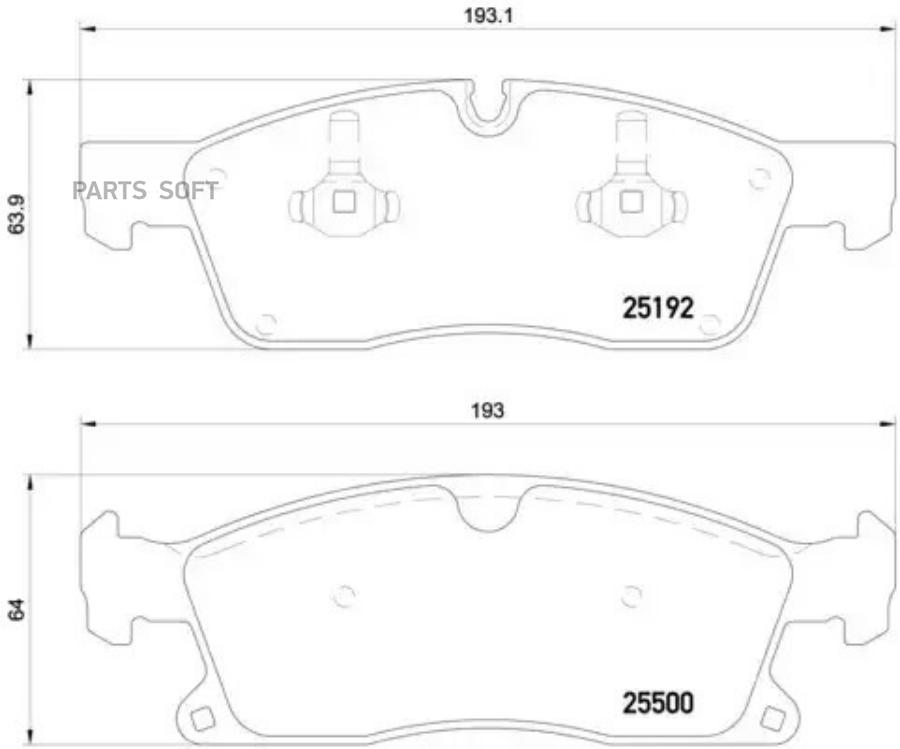 

Тормозные колодки brembo P50109