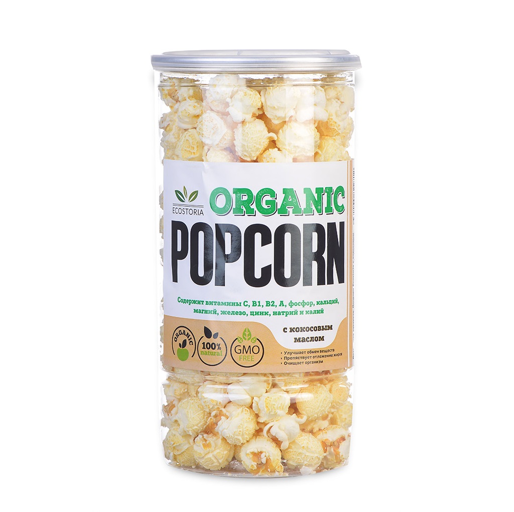 

Попкорн Ecostoria Organic c кокосовым маслом 70г Россия