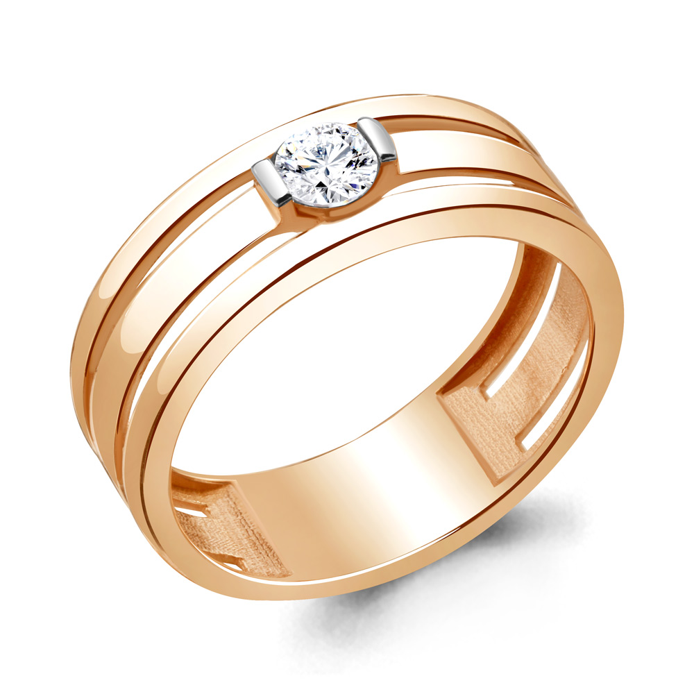 

Кольцо из серебра с фианитом р. , Aquamarine 68665А_925_з, 68665А_925_з