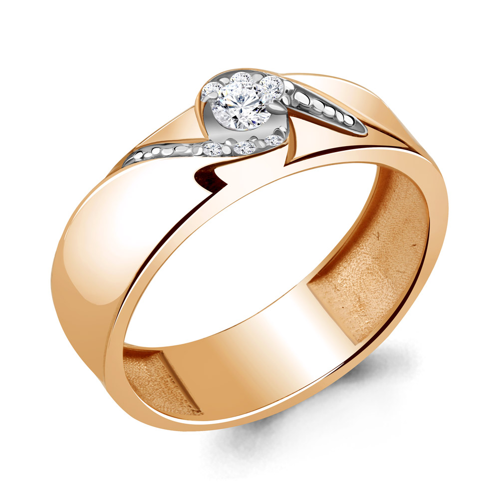 

Кольцо из серебра с фианитом р. 19 Aquamarine 68666А_925_з, 68666А_925_з