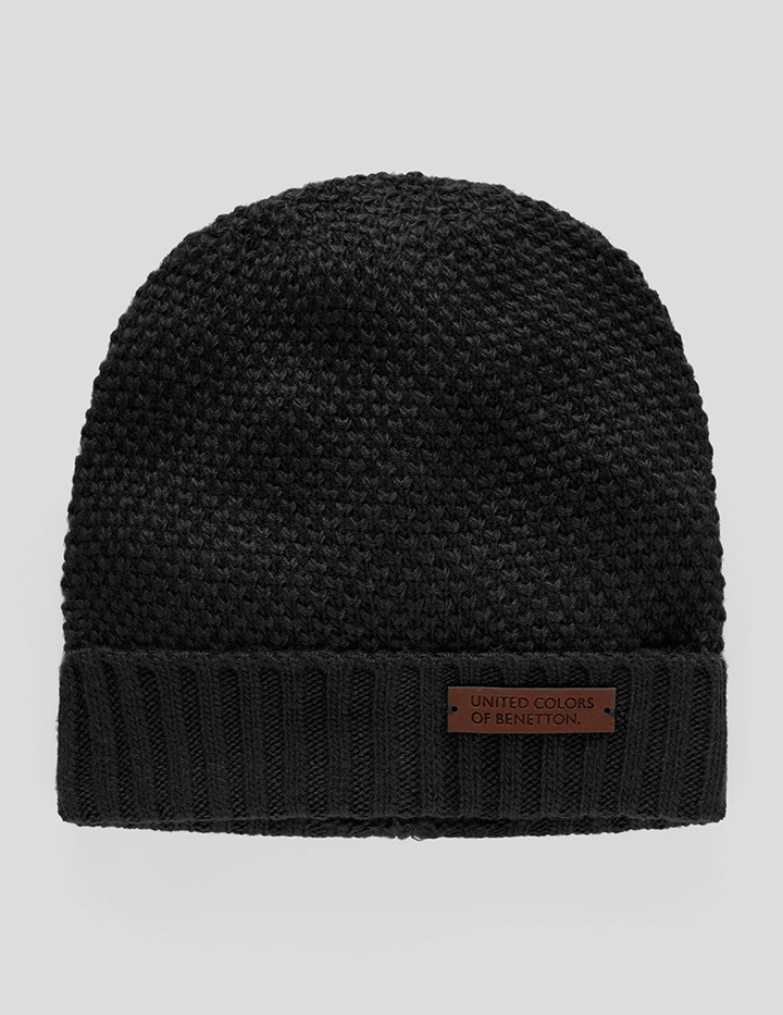 

Шапка для мальчиков Benetton цв. черный р.116, 21A_1276C0447