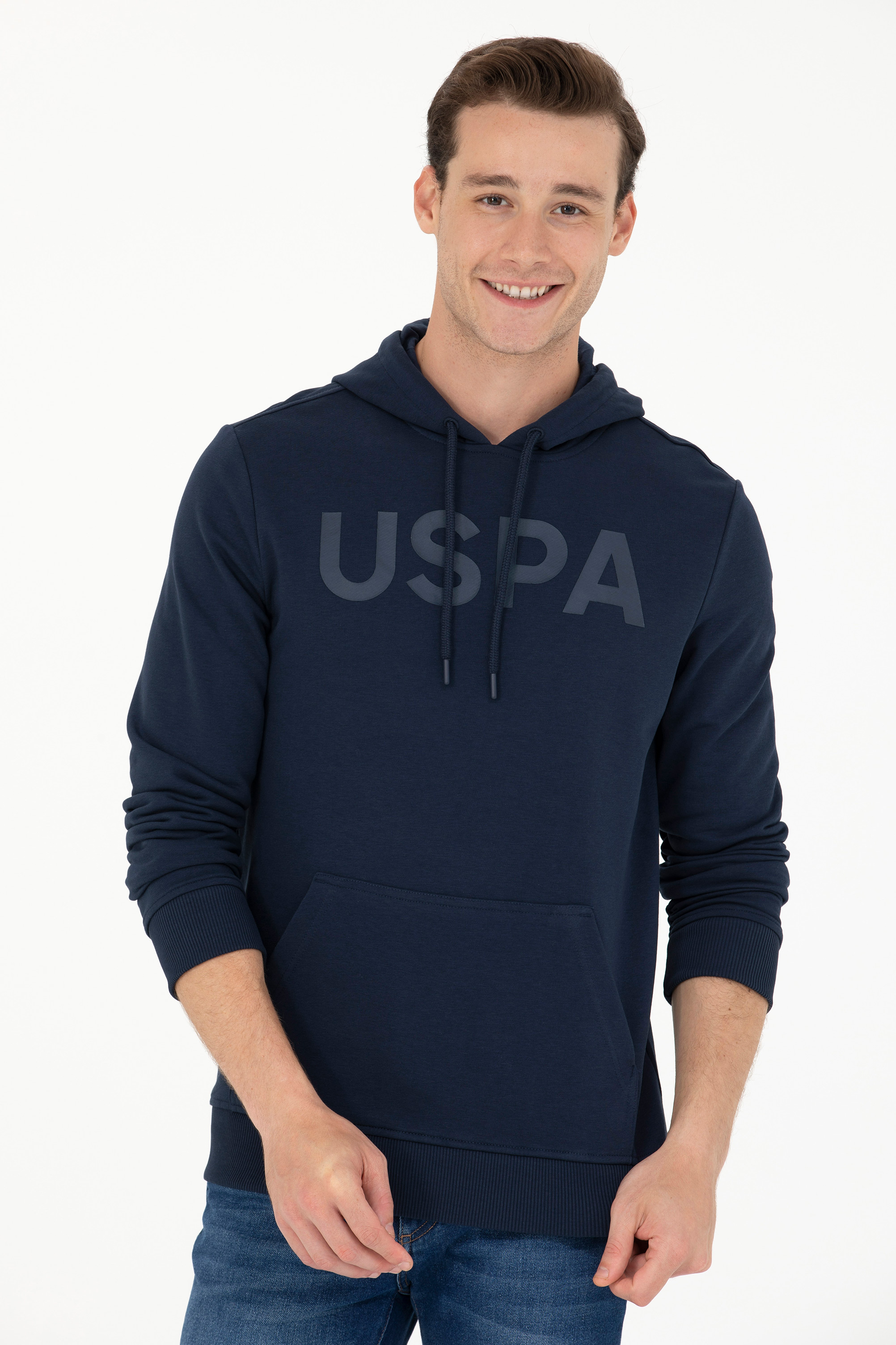 Худи мужское US Polo G081SZ0820GUYSK023 синее L