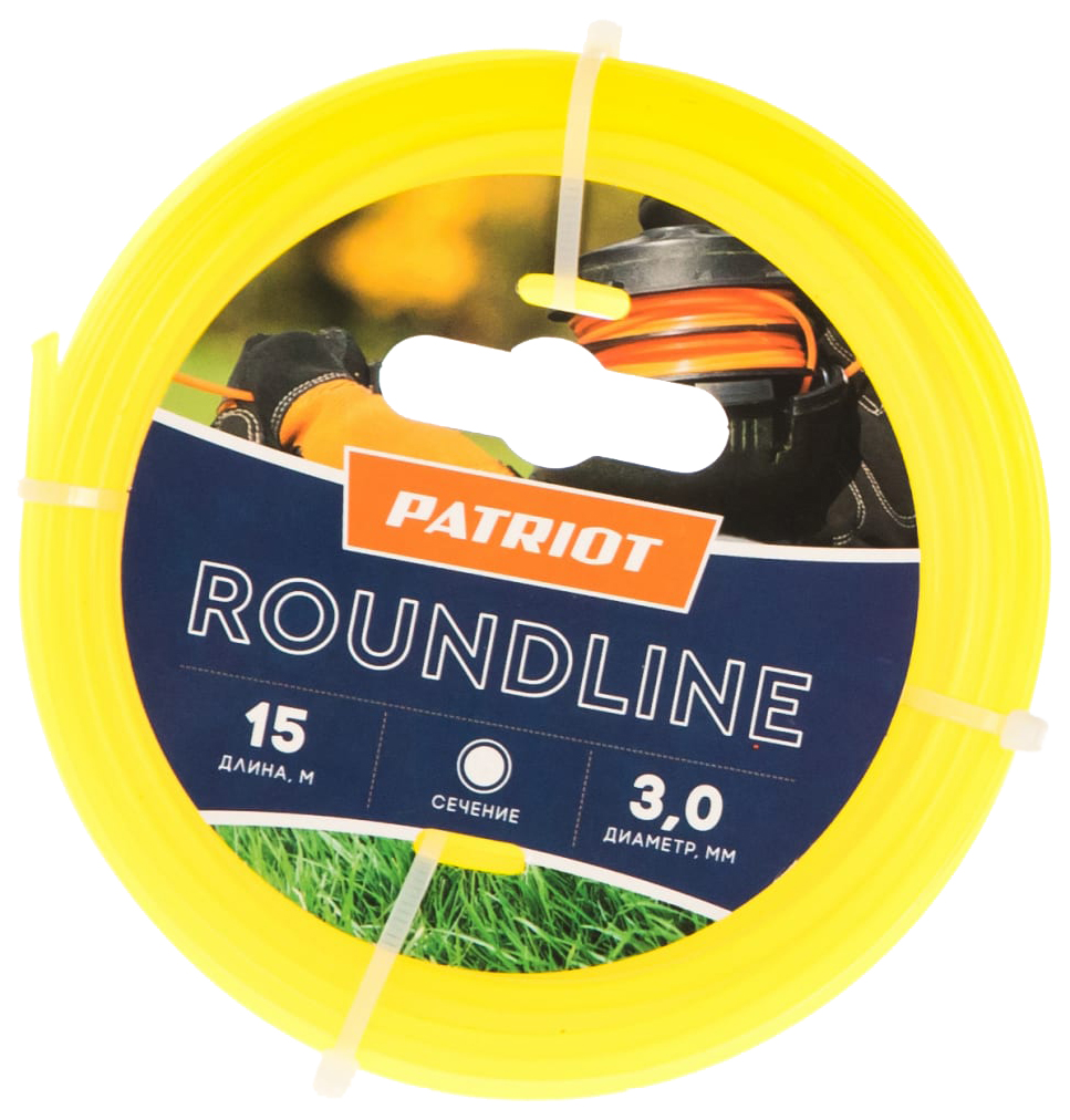 

Леска для триммера Patriot Roundline 3mm x 15m 805201019, Roundline