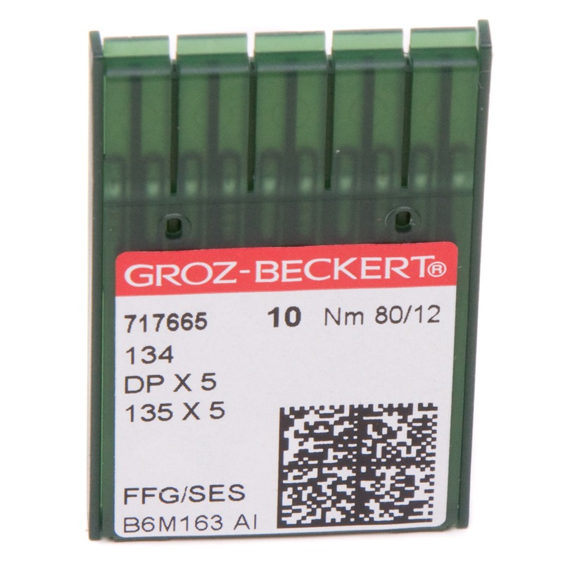 Иглы Groz-Beckert DPx5 134 FFG/SES 80/12 10 штук для трикотажа 085228