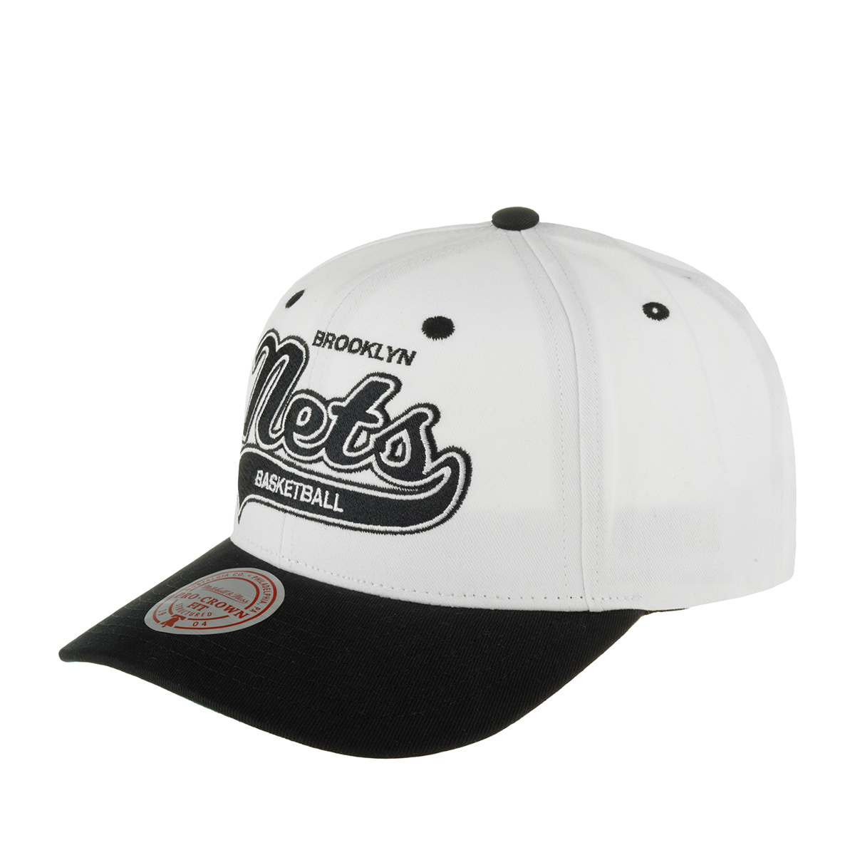 Бейсболка унисекс Mitchell & Ness HHSS7289-BNEYYP Brooklyn Nets NBA белая/черная, one size