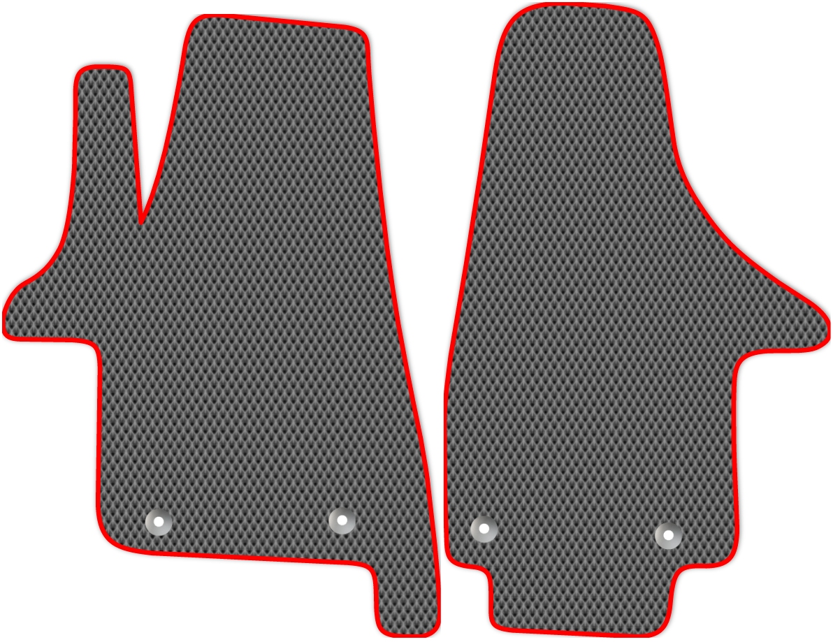 

Коврики ЭВА в салон для Volkswagen California (T6) 2015 - 2019, 2 шт. серый, красный кант, 5048-S2YL-H