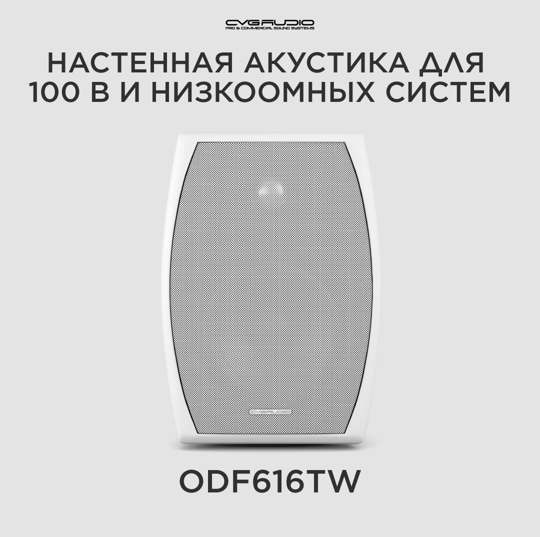 

Настенные двухполосные акустические системы 16ohm/100V CVGAUDIO ODF616TW, ODF616TW