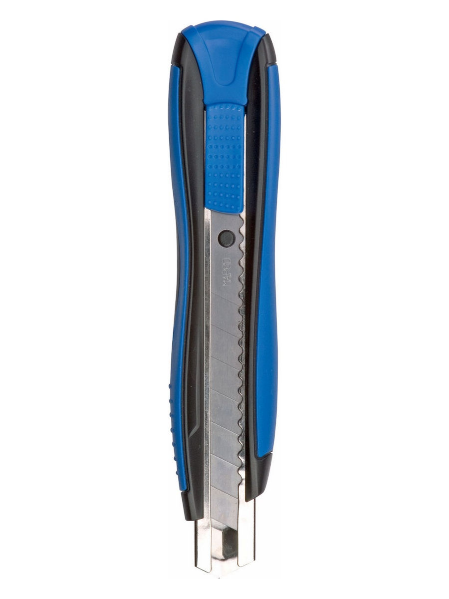 Нож канцелярский с фиксатором лезвия 18мм MAPED Zenoa, синий 086110