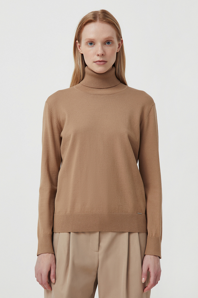 

Джемпер женский Finn Flare BAS-10104 темно-бежевый L, BAS-10104