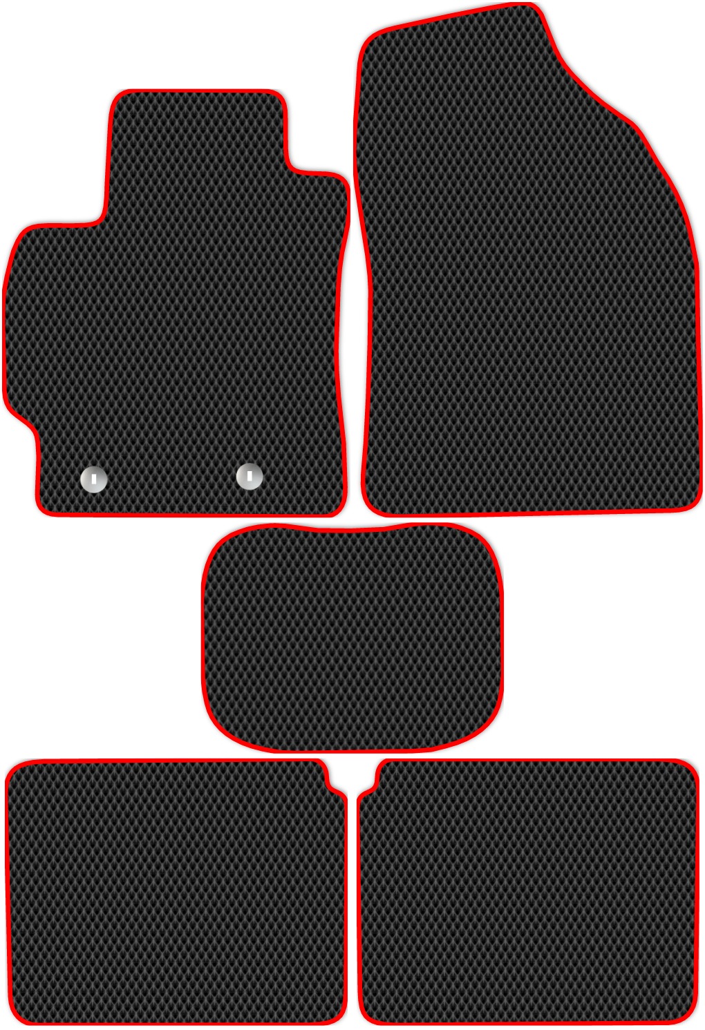 фото Коврики allmone "ева/эва/eva" toyota corolla xi (e180) (2012 - 2019), серый с красной окан