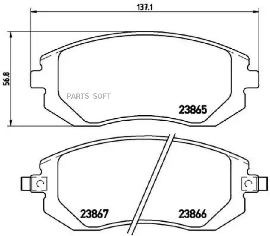 

Тормозные колодки brembo P78013
