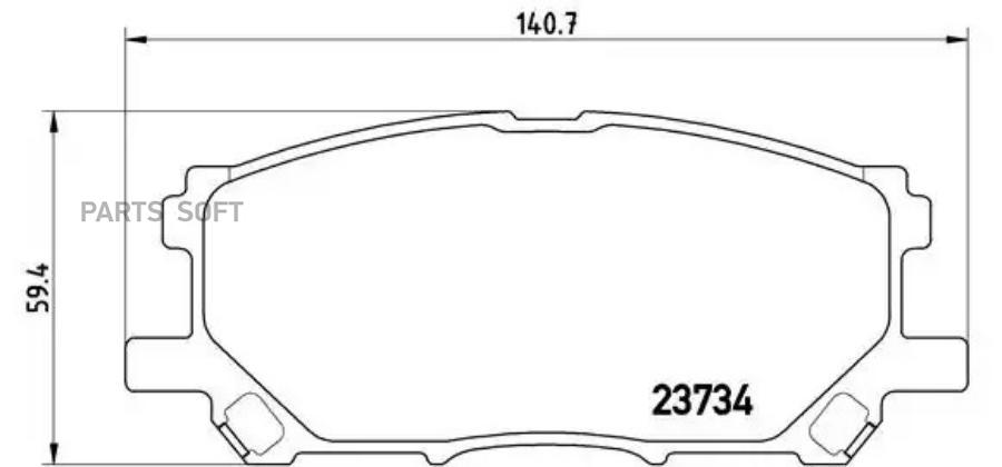 

Тормозные колодки brembo P83067