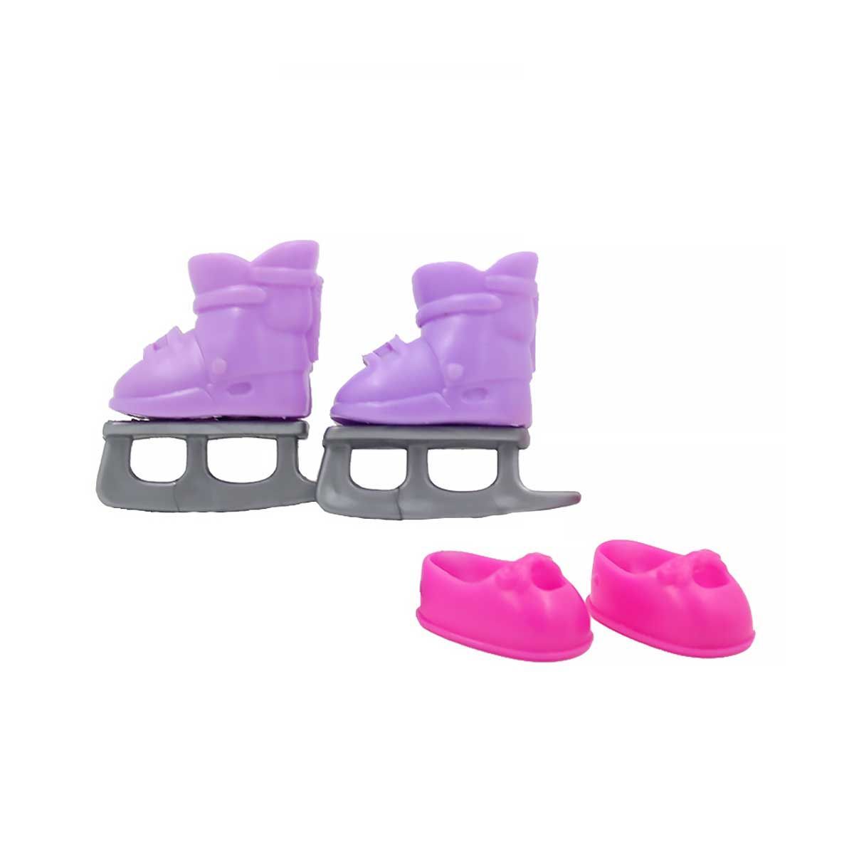 

Обувь Dolls Accessories для кукол Еви на широкую стопу 1,8 см 2 пары Фигуристка, Разноцветный