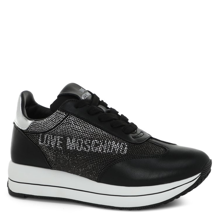 

Кроссовки женские Love Moschino JA15054G черные 38 EU, Черный, JA15054G
