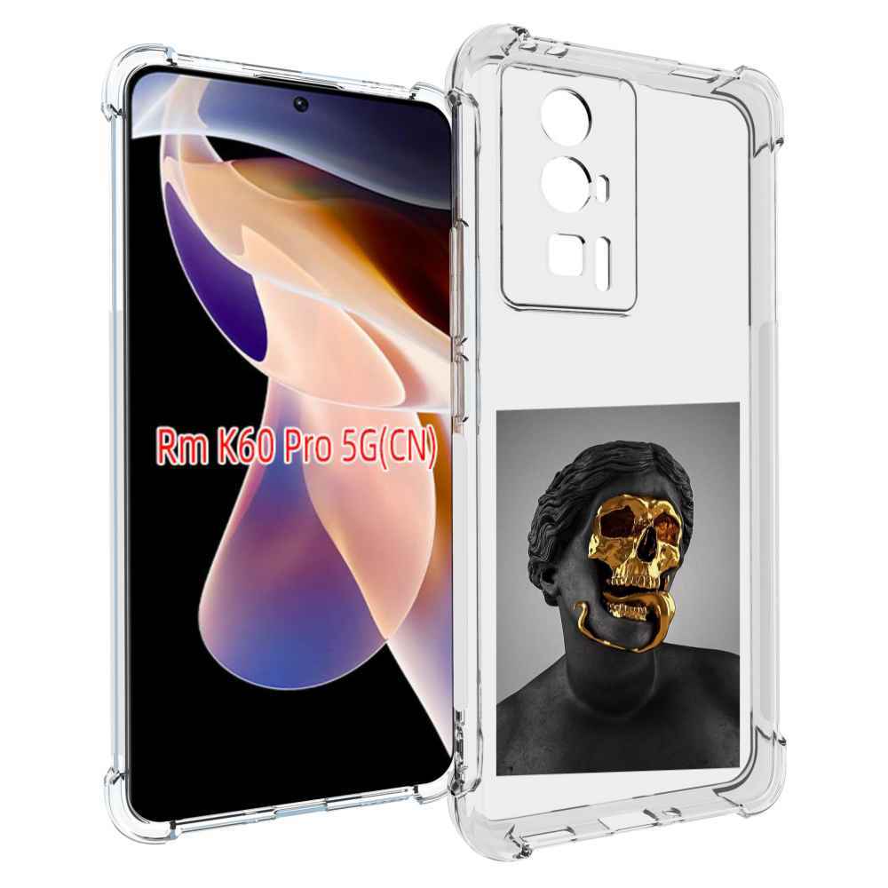 

Чехол MyPads золотой череп в статуе для Xiaomi Redmi K60 Pro, Прозрачный, Tocco