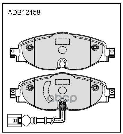 

Тормозные колодки ALLIED NIPPON передние дисковые adb12158