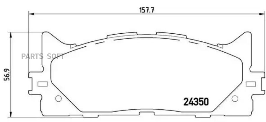 

Тормозный колодки brembo передние дисковые для Toyota Camry V40 2008 P83117