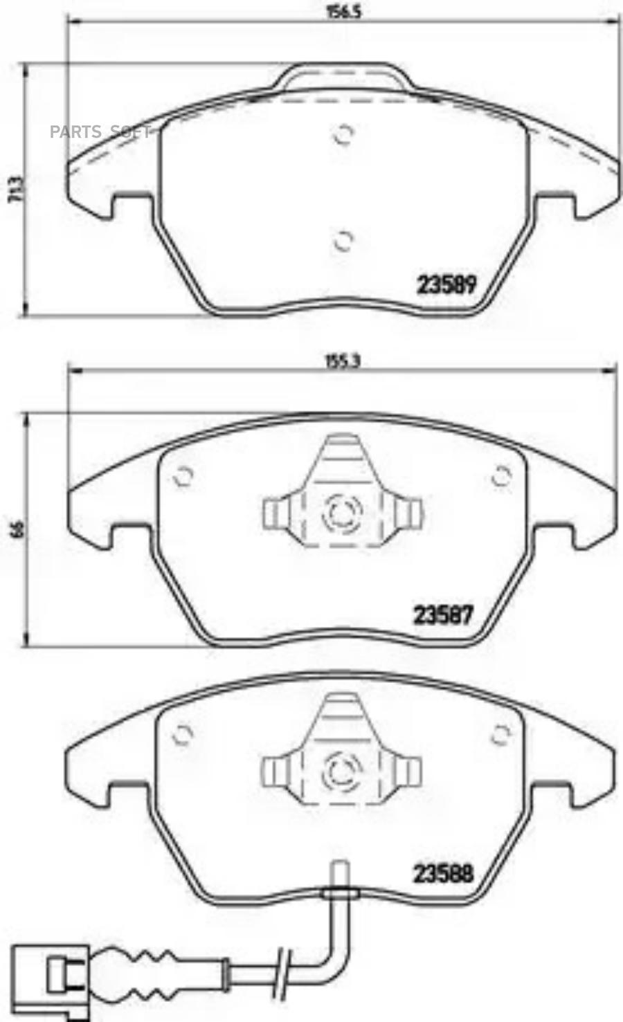 

Тормозные колодки brembo P85075