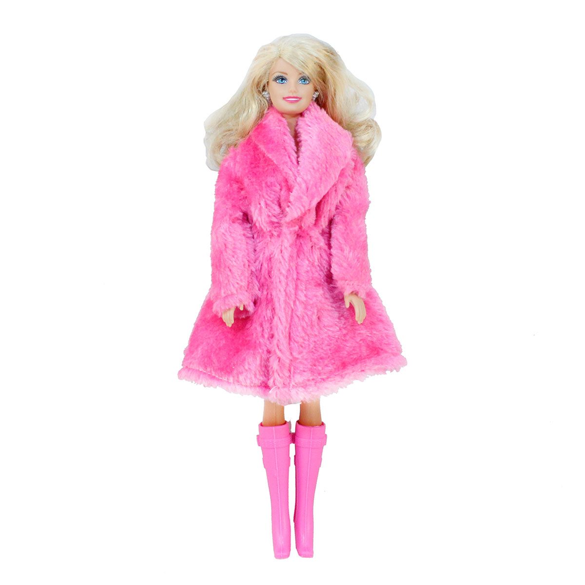 Шуба Dolls Accessories для Барби и других кукол ростом 29 см Розовый снег
